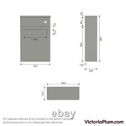 The Bath Co. Aylesford pebble grey furniture suite with toilet and tap