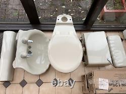 Toilet And Sink Set In Ivory