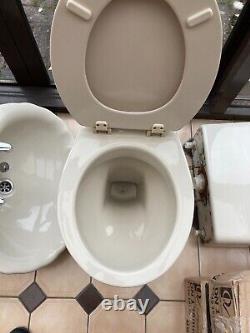 Toilet And Sink Set In Ivory