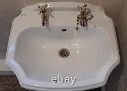 Toilet And Sink Set In White