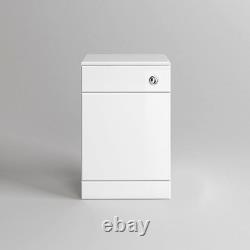 Toilet WC Back to Wall Soft Close Seat Modern White Gloss WC Furniture Unit