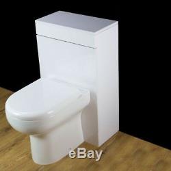 Toilet WC Bathroom Vanity Unit Cabinet Furniture Suite Back to Wall 500mm 80W KL