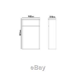 Toilet WC Bathroom Vanity Unit Cabinet Furniture Suite Back to Wall 500mm 80W KL