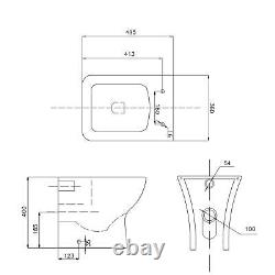 Turin 1300mm Gloss White 2-Drawer Mid-Edge Basin with Crosby BTW Toilet & WC