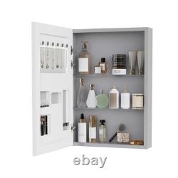 UK Bathroom Mirror Cabinet Vanity Mirror Back Panel Partition Storage Organizer