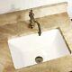 Undermount Bathroom Sink Rectangular Small Classic Ceramic Vanity Lavatory 16x11