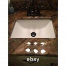 Undermount Bathroom Sink Rectangular Small Classic Ceramic Vanity Lavatory 16x11