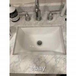 Undermount Bathroom Sink Rectangular Small Classic Ceramic Vanity Lavatory 16x11