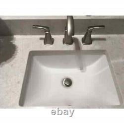 Undermount Bathroom Sink Rectangular Small Classic Ceramic Vanity Lavatory 16x11