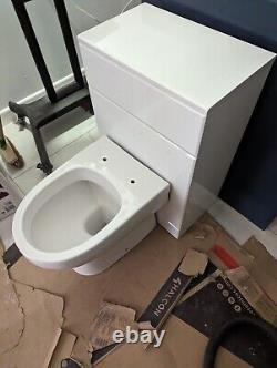 Unused, Back To Wall New Toilet Vanity Unit. Victoria Plumb Orchard Eden white