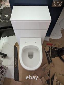 Unused, Back To Wall New Toilet Vanity Unit. Victoria Plumb Orchard Eden white