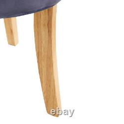 Upholstered Low Back Dressing Table Stool Bedroom Velvet Make Up Vanity Chair