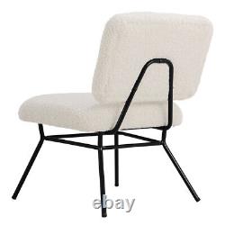 Upholstered Velvet Accent Chair Lounge Bedroom Vanity Padded Seat Metal Legs New