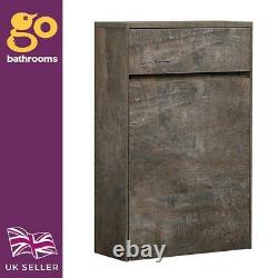 Urban Brown Metallic MDF WC Unit Back To Wall Toilet Bathroom Cistern Cover 50cm