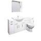 Vanity Basin Cabinet Back To Wall Toilet Unit Pan Cistern With Mirror 1950mm