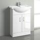 Vanity Basin Unit + Back To Wall Tallboy Toilet White Gloss Furniture Set