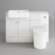 Vanity Basin Unit Back To Wall Toilet Storage Furniture Set Premium Gloss White