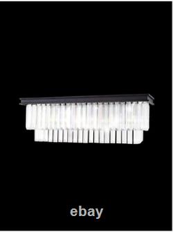 Vanity Bathroom Dining Room Crystal Wall Sconce Lighting Fixture 4 Light 24