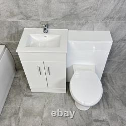 Vanity Bathroom Furniture Suite Naomi 1000mm Units with Imelda Bath White