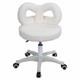 Vanity Chair With Back For Makeup Room-plush With Wheels, Cute Bow Shape Backrest