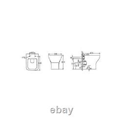 Vanity Unit & BTW WC Toilet Cabinet L Shape Storage Gamma Combined Furniture Set