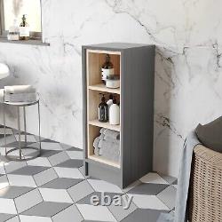 Vanity Unit Back To Wall Toilet Shelf Storage Combination Grey Furniture 1820mm