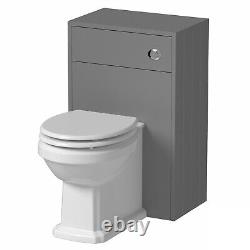 Vanity Unit Back To Wall Toilet Shelf Storage Combination Grey Furniture 1820mm