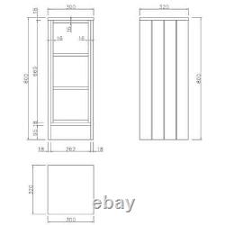 Vanity Unit Back To Wall Toilet Shelf Storage Combination Grey Furniture 1820mm