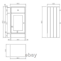 Vanity Unit Back To Wall Toilet Shelf Storage Combination Grey Furniture 1820mm