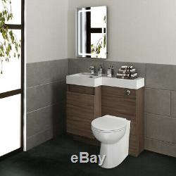 Vanity Unit Bathroom Basin Sink&Toilet Back to Wall Storage Cabinet 906L 7