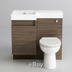 Vanity Unit Bathroom Basin Sink&Toilet Back to Wall Storage Cabinet 906L 7