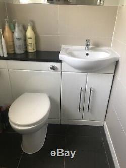 Vanity Unit With Back To Wall Toilet Cistern Basin