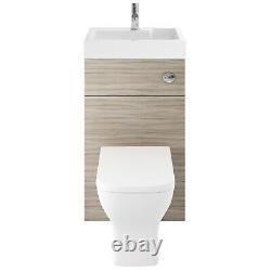 500mm Bathroom Toilet Soft Close Seat Back To Wall BTW Furniture Unit Pan White 