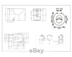 VeeBath Cyrenne Wall Hung Vanity Cabinet Back To Wall Toilet Furniture 1200mm