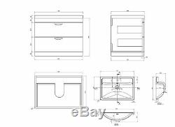 VeeBath Cyrenne Wall Hung Vanity Cabinet Back To Wall Toilet Furniture 1300mm