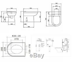 VeeBath Linx Vanity Basin Cabinet & Back To Wall BTW WC Toilet Unit Furniture