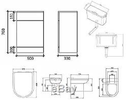 VeeBath Linx Vanity Basin Cabinet Back To Wall Toilet Unit Pan Cistern 1350mm