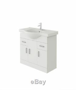 VeeBath Linx Vanity Basin Cabinet Back To Wall Toilet Unit Pan Cistern 1450mm