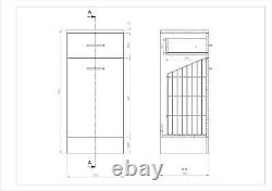 VeeBath Linx Vanity Basin Cabinet Back To Wall Toilet Unit Pan Cistern 2000mm