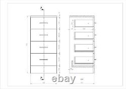 VeeBath Linx Vanity Basin Cabinet Back To Wall Toilet Unit Pan Cistern 2000mm