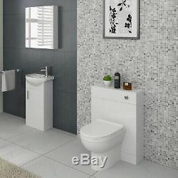 VeeBath Linx Vanity Basin Unit Mirror Cabinet Back To Wall Toilet Furniture Set