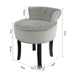 Velvet Dressing Table Stool Chair Makeup Vanity Accent Chair Low Back Chair Seat