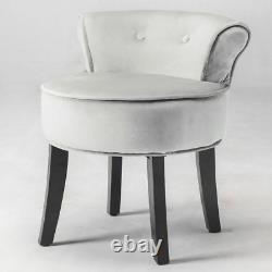 Velvet Dressing Table Stool Chair Makeup Vanity Accent Chair Low Back Chair Seat