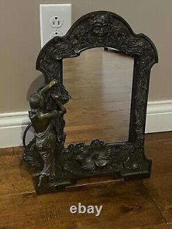 Vintage Art Nouveau Easel Back Vanity Table Mirror