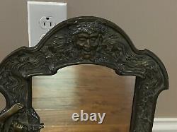 Vintage Art Nouveau Easel Back Vanity Table Mirror