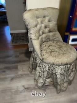 Vintage High Back Vanity Chair