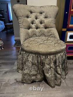 Vintage High Back Vanity Chair