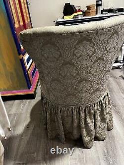 Vintage High Back Vanity Chair