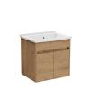 Vitra Golden Oak Vanity Unit Wall Hung Bathroom Sink Tap Back To Wall Toilet