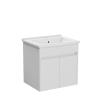 Vitra White Gloss Vanity Unit Wall Hung Bathroom Sink Tap Back To Wall Toilet